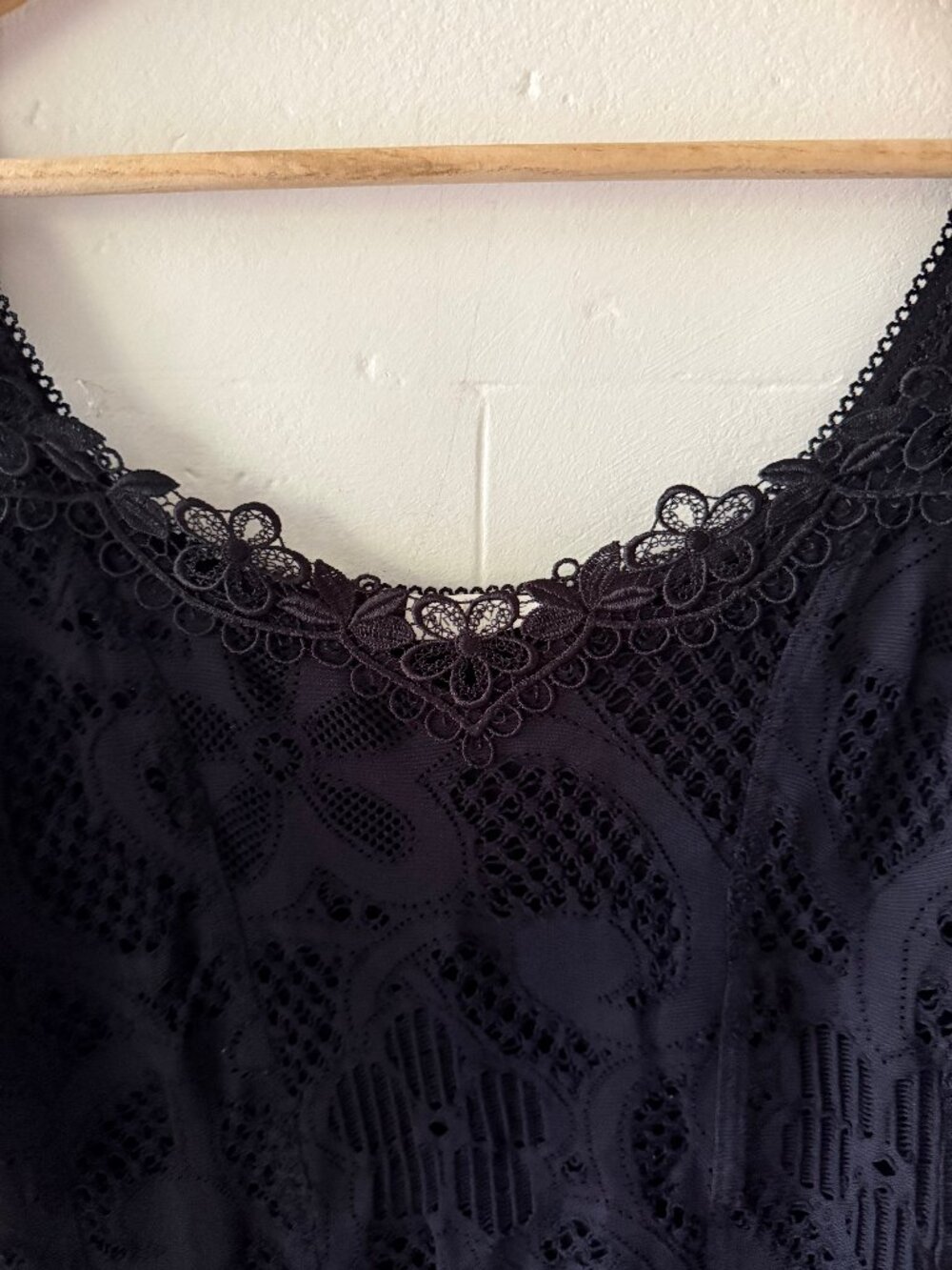 Ariane | Y2K Black Lace Flower Camisole | Whimsy Fairycore Goth | Small - Picture 3 of 10